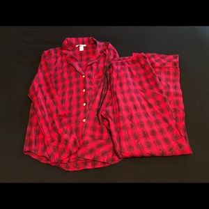 Victoria’s Secret Red Plaid PJ Set S